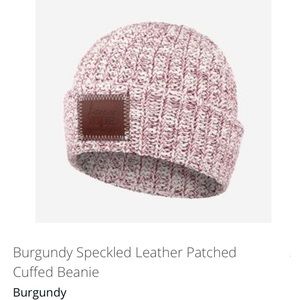NWOT Love Your Melon Burgundy/White Cuffed Beanie